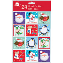 24 Handcrafted Tags Novelty