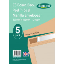 Diamond Value C5 B/Back Envs 5pk