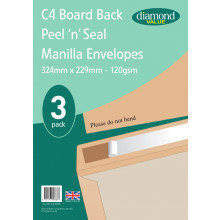 Diamond Value C4 B/Back Envs 3pk
