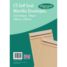 Diamond Value C5 Manilla Envs Self Seal