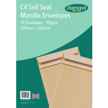 Diamond Value C4 Manilla Envs Self Seal