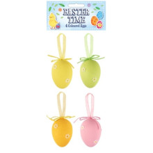 EA2048 Coloured Eggs 4cm 4's Asst