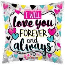 Love You Forever Pillow Foil Balloon