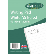 Diamond Value A5 Writing Pad Ruled