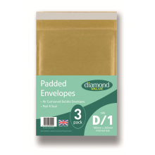 Diamond Value D Padded Envelopes 3pk