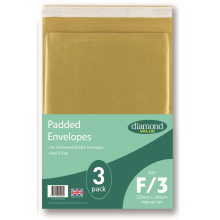 Diamond Value F Padded Envelopes 3pk