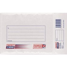 Protect & Send A White Padded Envs 10's