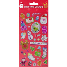 SP0352 Xmas Stickers Red Card Mix